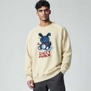 BKYS Lucky Charm Embroidered Butter Yellow Sweatshirt